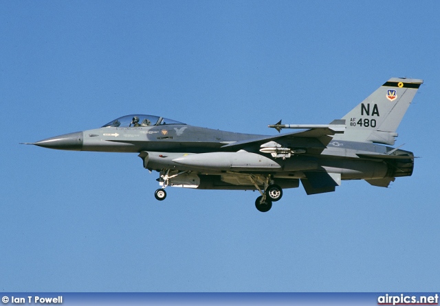 80-0480, Lockheed F-16-A CF Fighting Falcon, United States Air Force