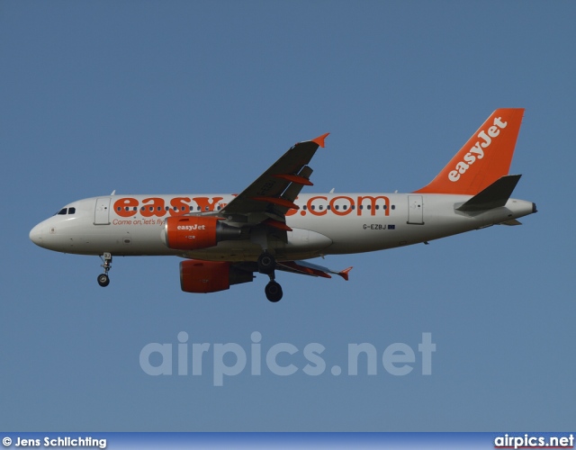 G-EZBJ, Airbus A319-100, easyJet