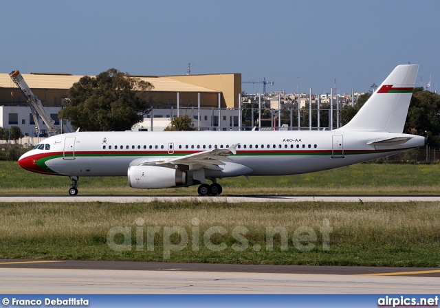 A4O-AA, Airbus A320-200, Oman Royal Flight