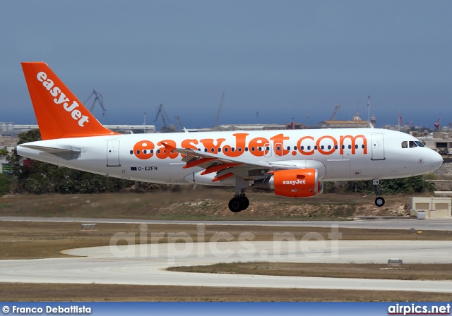 G-EZFN, Airbus A319-100, easyJet