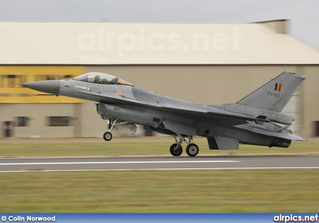 FA103, Lockheed F-16-AM Fighting Falcon, Belgian Air Force