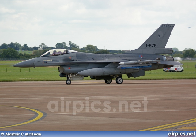 J-876, Lockheed F-16-AM Fighting Falcon, Royal Netherlands Air Force