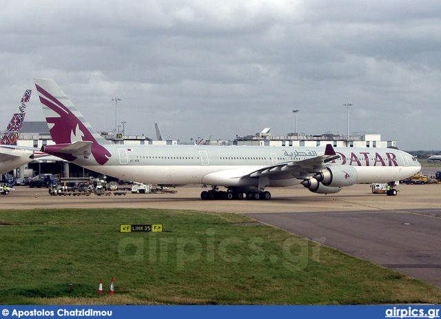 A7-AGA, Airbus A340-600, Qatar Airways