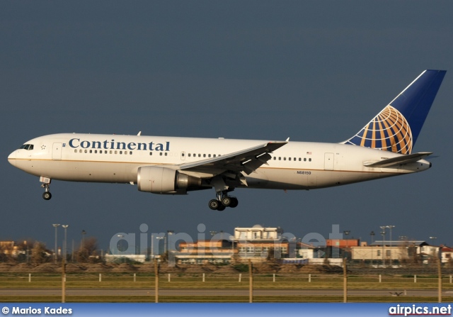 N68159, Boeing 767-200ER, Continental Airlines