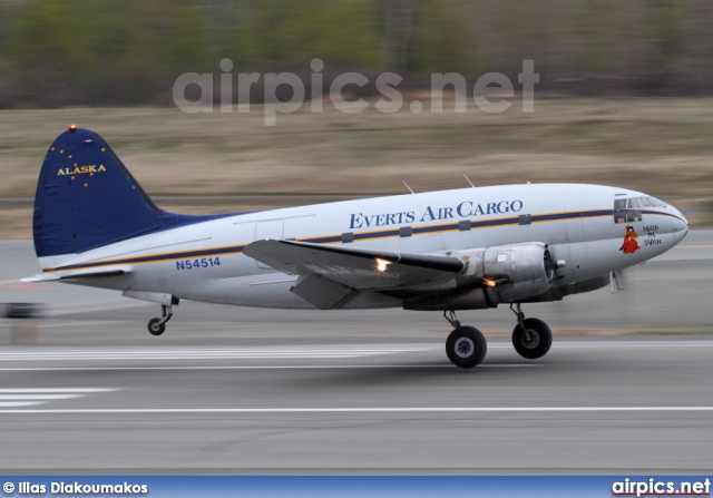 N54514, Curtiss C-46-D Commando, Everts Air Cargo