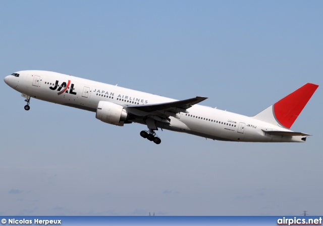 JA711J, Boeing 777-200ER, Japan Airlines