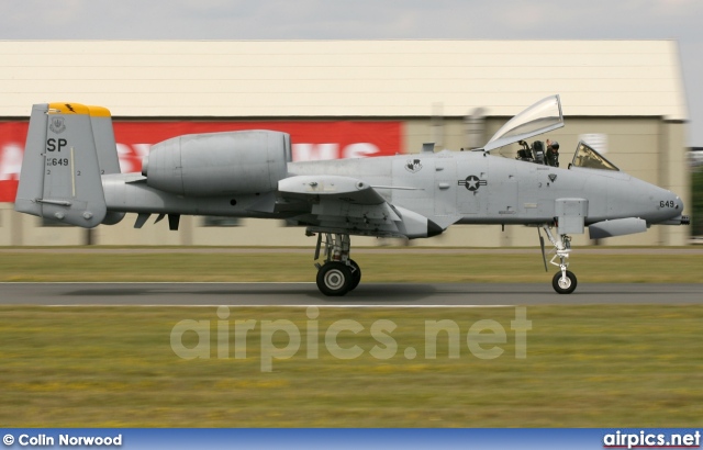 82-0649, Fairchild A-10-A Thunderbolt II, United States Air Force