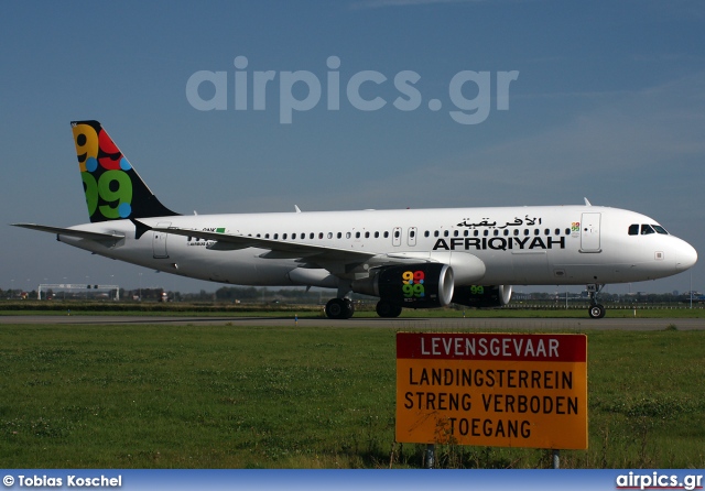 5A-ONK, Airbus A320-200, Afriqiyah Airways