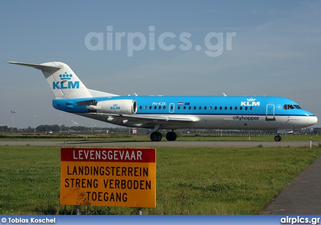 PH-KZK, Fokker 70, KLM Cityhopper