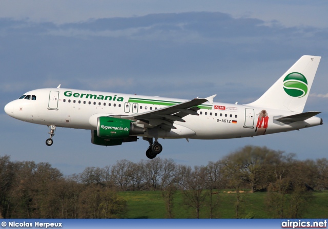 D-ASTZ, Airbus A319-100, Germania