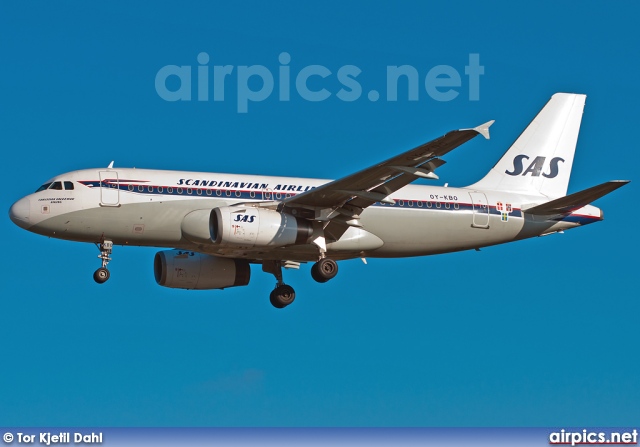 OY-KBO, Airbus A319-100, Scandinavian Airlines System (SAS)