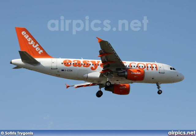 G-EZDK, Airbus A319-100, easyJet