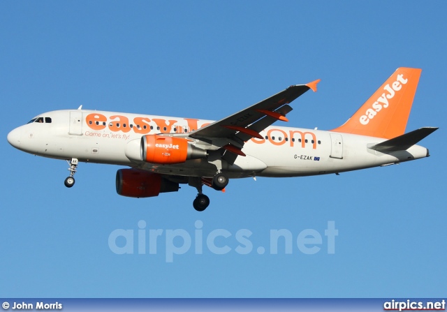 G-EZAK, Airbus A319-100, easyJet