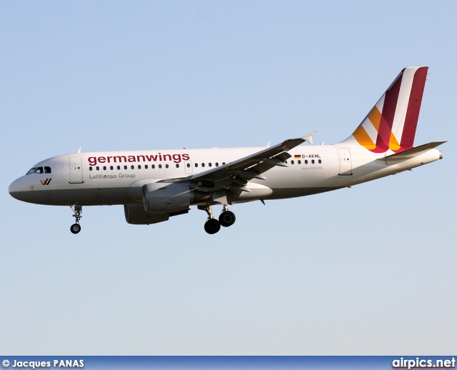 D-AKNL, Airbus A319-100, Germanwings