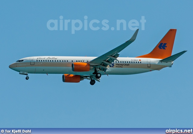D-AHLK, Boeing 737-800, Hapag-Lloyd Kreuzfahrten
