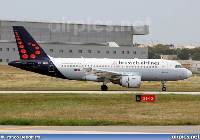 OO-SSM, Airbus A319-100, Brussels Airlines