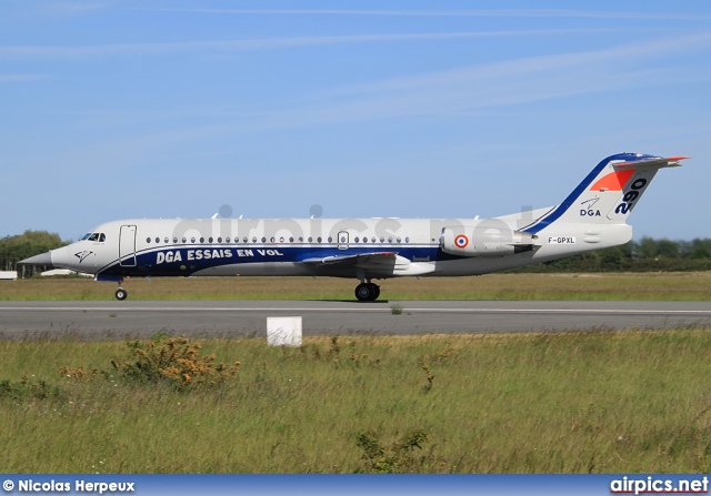 F-GPXL, Fokker F100, France - Centre d'Essais en Vol (CEV)