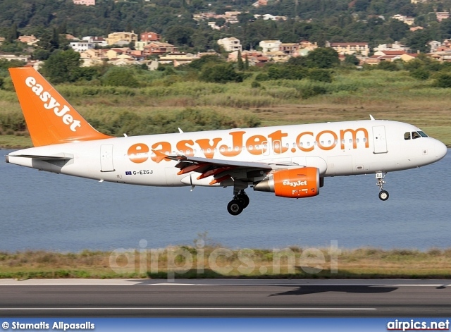 G-EZGJ, Airbus A319-100, easyJet