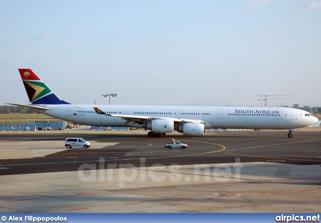 ZS-SNB, Airbus A340-600, South African Airways
