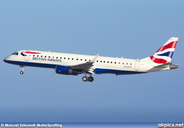 G-LCYX, Embraer ERJ 190-100SR (Embraer 190), BA CityFlyer