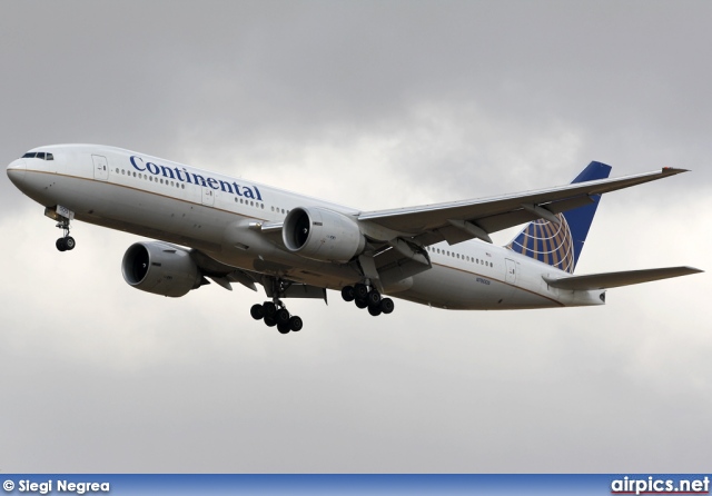 N78005, Boeing 777-200ER, Continental Airlines