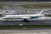 OE-LVG, Fokker F100, Austrian Arrows (Tyrolean Airways)